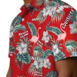 Louisiana Ragin’ Cajuns Hawaiian Shirt – Flamingo and Hibiscus