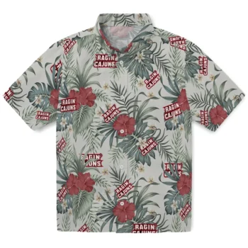 louisiana ragin cajuns hibiscus designs beige hawaiian shirts best selling