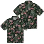 Louisiana Ragin’ Cajuns Hawaiian Shirt – Hibiscus Leaves Pattern