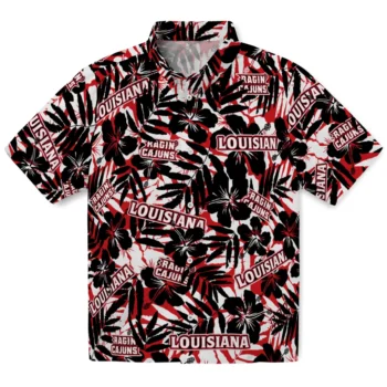 louisiana ragin cajuns hibiscus overlay hawaiian shirts best selling