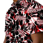 Louisiana Ragin’ Cajuns Hawaiian Shirt – Hibiscus Overlay