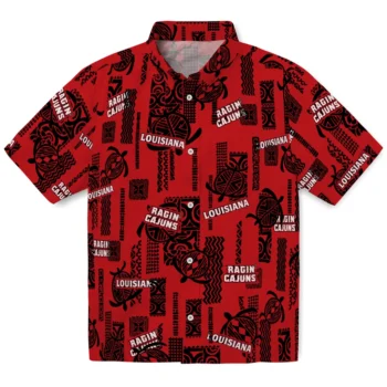 louisiana ragin cajuns turtle lines red hawaiian shirts best selling