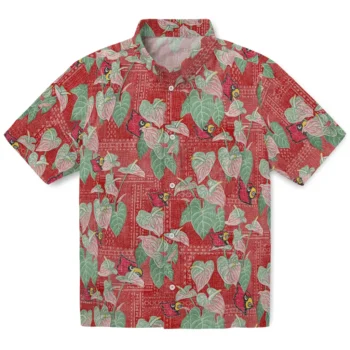 louisville cardinals anthurium overlay red hawaiian shirts best selling