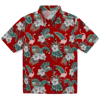 louisville cardinals flamingo palms red hawaiian shirts best selling