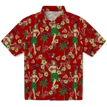 louisville cardinals hawaiian girls design red hawaiian shirts best selling