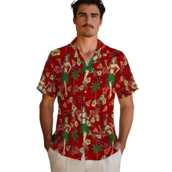 louisville cardinals hawaiian girls design red hawaiian shirts fashion forward