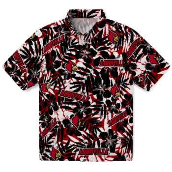 louisville cardinals hibiscus overlay hawaiian shirts best selling