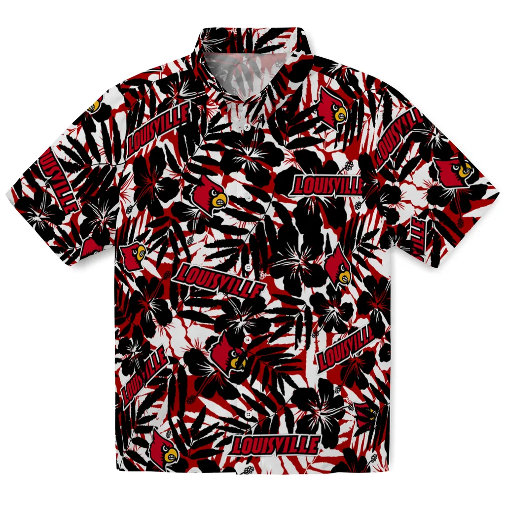 Louisville Cardinals Hawaiian Shirt - Hibiscus Overlay louisville cardinals hibiscus overlay hawaiian shirts best selling
