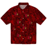Louisville Cardinals Hawaiian Shirt – Leaf Outline