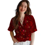 Louisville Cardinals Hawaiian Shirt – Leaf Outline