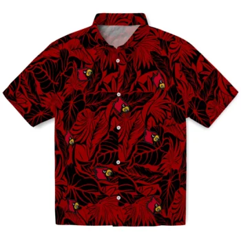 louisville cardinals monstera layer red hawaiian shirts best selling