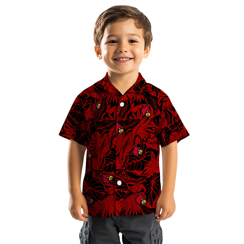 Louisville Cardinals Hawaiian Shirt - Monstera Layer louisville cardinals monstera layer red hawaiian shirts top rated