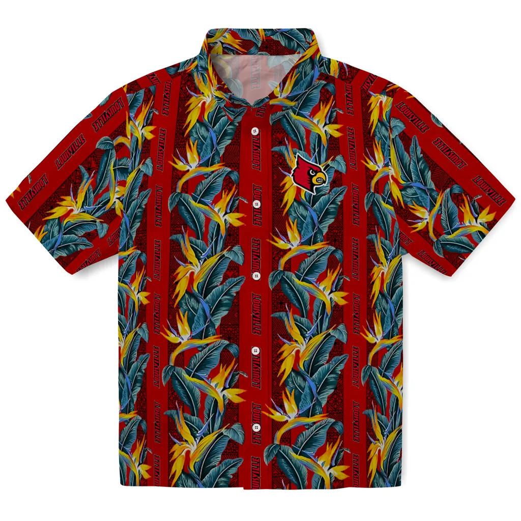 Louisville Cardinals Hawaiian Shirt - Paradise Vines louisville cardinals paradise vines red hawaiian shirts best selling