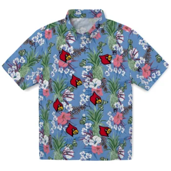 louisville cardinals pineapple bouquet best sky blue hawaiian shirts best selling
