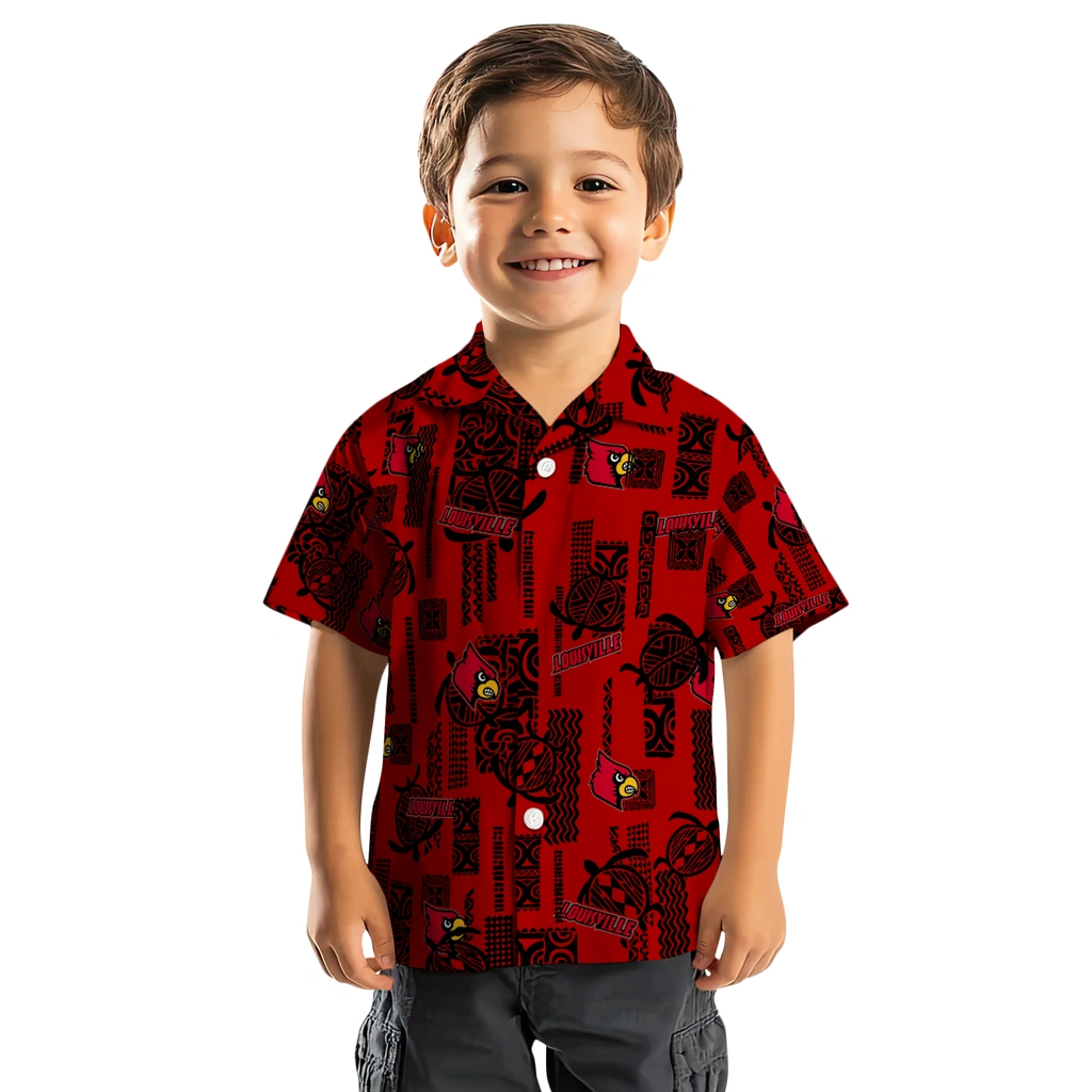 Louisville Cardinals Hawaiian Shirt - Turtle Lines louisville cardinals turtle lines red hawaiian shirts top rated