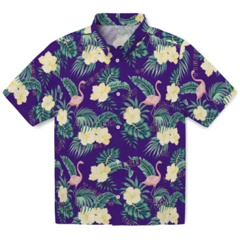 lsu tigers flamingo palms purple hawaiian shirts best selling