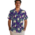 LSU Tigers Hawaiian Shirt – Flamingo and Hibiscus