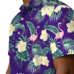 LSU Tigers Hawaiian Shirt – Flamingo and Hibiscus