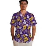 LSU Tigers Hawaiian Shirt – Hibiscus Flower Design