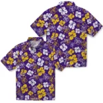 LSU Tigers Hawaiian Shirt – Hibiscus Flower Design