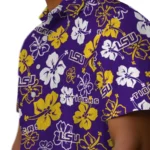 LSU Tigers Hawaiian Shirt – Hibiscus Flower Design