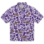 LSU Tigers Hawaiian Shirt – Hibiscus Motif
