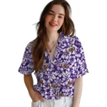 LSU Tigers Hawaiian Shirt – Hibiscus Motif