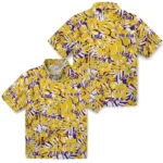 LSU Tigers Hawaiian Shirt – Hibiscus Overlay