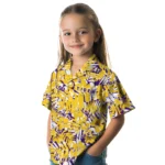 LSU Tigers Hawaiian Shirt – Hibiscus Overlay