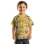 LSU Tigers Hawaiian Shirt – Hibiscus Overlay