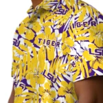 LSU Tigers Hawaiian Shirt – Hibiscus Overlay