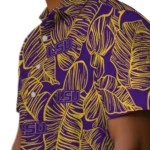 LSU Tigers Hawaiian Shirt – Leaf Outline