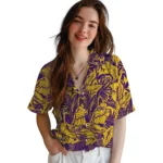 LSU Tigers Hawaiian Shirt – Monstera Layer
