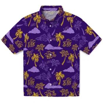 lsu tigers palm and clouds purple hawaiian shirts best selling