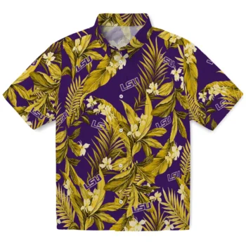 lsu tigers palm leaves purple hawaiian shirts best selling