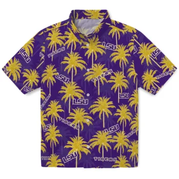 lsu tigers palm grove purple hawaiian shirts best selling