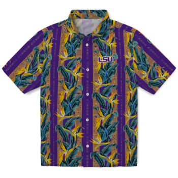 lsu tigers paradise vines purple hawaiian shirts best selling