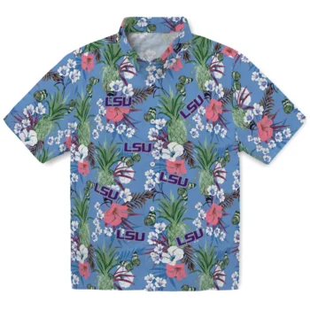 lsu tigers pineapple bouquet best sky blue hawaiian shirts best selling