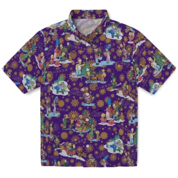 lsu tigers simpsons christmas purple hawaiian shirts best selling