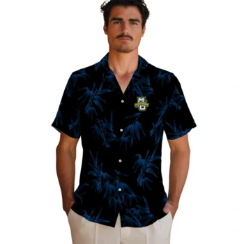 marquette golden eagles bamboo branches blue black hawaiian shirts fashion forward