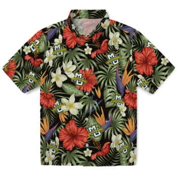 marquette golden eagles hibiscus bird hawaiian shirts best selling