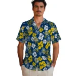 Marquette Golden Eagles Hawaiian Shirt – Hibiscus Flower Design