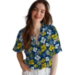 Marquette Golden Eagles Hawaiian Shirt – Hibiscus Flower Design