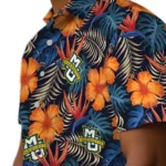 Marquette Golden Eagles Hawaiian Shirt – Hibiscus Foliage
