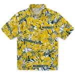 Marquette Golden Eagles Hawaiian Shirt – Hibiscus Overlay