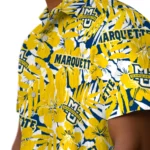 Marquette Golden Eagles Hawaiian Shirt – Hibiscus Overlay