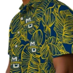 Marquette Golden Eagles Hawaiian Shirt – Leaf Outline