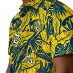 Marquette Golden Eagles Hawaiian Shirt – Monstera Layer