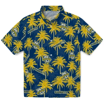 marquette golden eagles palm grove blue hawaiian shirts best selling