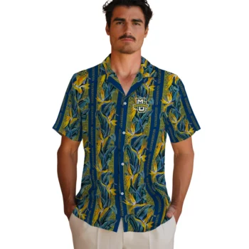 marquette golden eagles paradise vines blue hawaiian shirts fashion forward